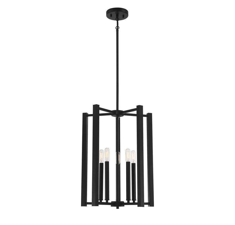 Savoy House Benson 5-Light Pendant Matte Black