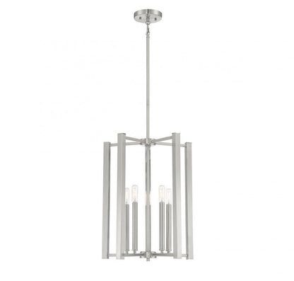 Savoy House Benson Pendant, 5-Light, Satin Nickel, 20"H (3-7701-5-SN AHWW8)