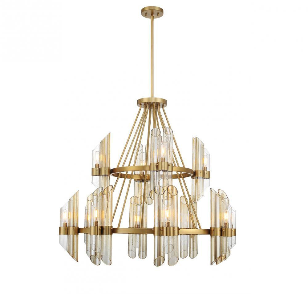 Savoy House Biltmore 12-Light Chandelier Warm Brass