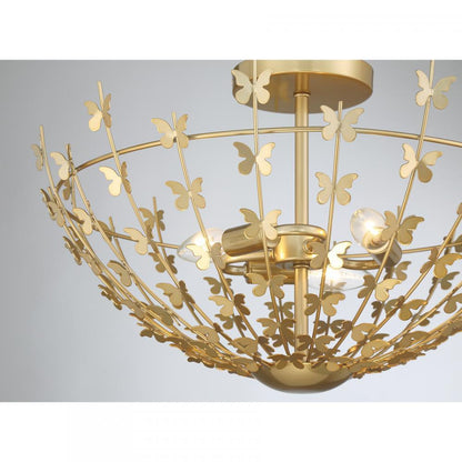 Savoy House Birch 3-Light Ceiling Light in Burnished Brass, Savoy House 6-4198-3-171 ALXKU