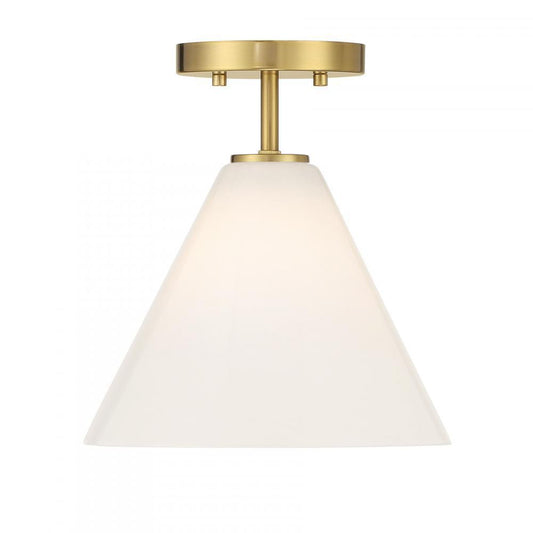 Savoy House Blair 1-Light Mini-Pendant Warm Brass