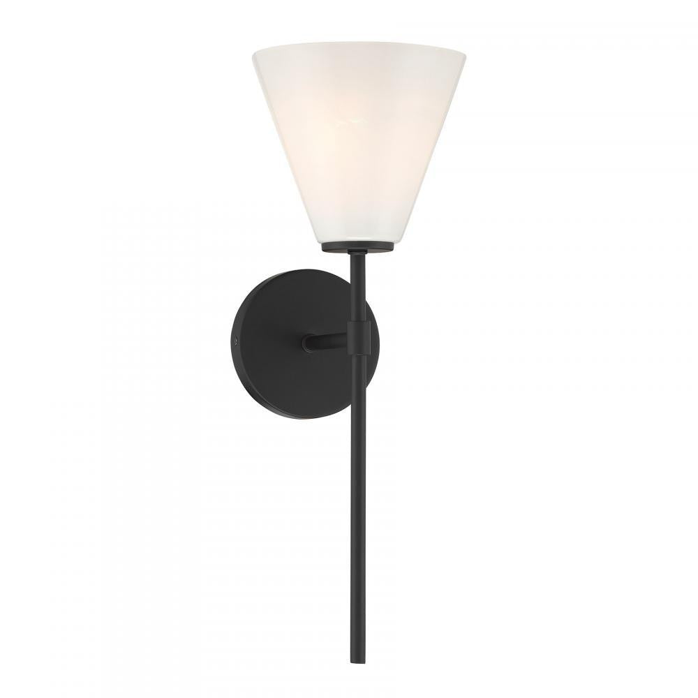 Savoy House Blair 1-Light Wall Sconce Matte Black