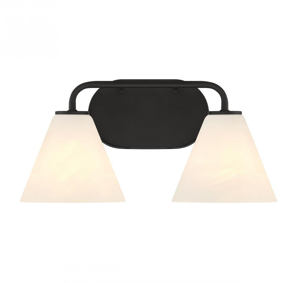 Savoy House Blair 2-Light Bathroom Vanity Light Matte Black