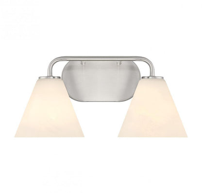 Savoy House Blair 2-Light Bathroom Vanity Light Satin Nickel