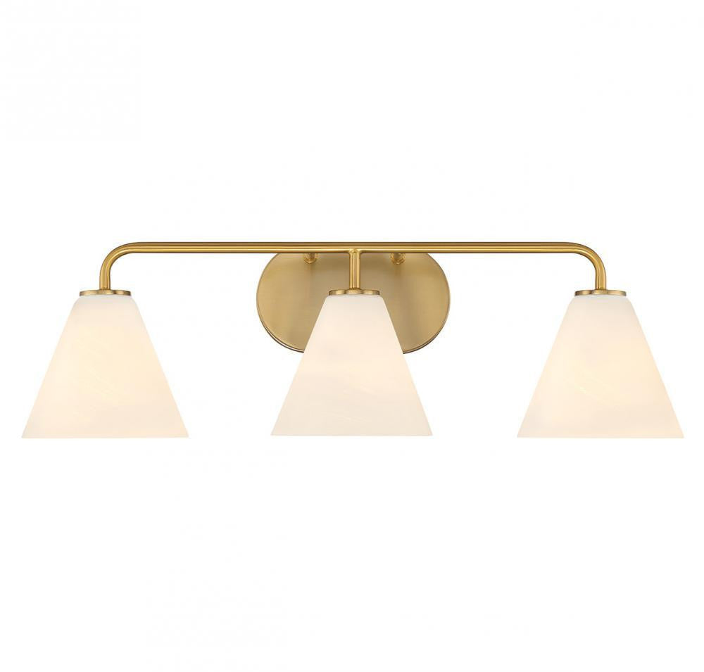 Savoy House Blair 3-Light Bathroom Vanity Light Warm Brass