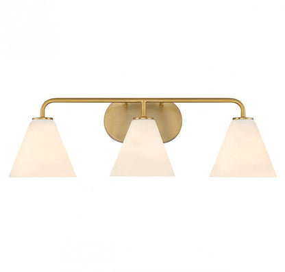 Savoy House Blair 3-Light Bathroom Vanity Light Warm Brass