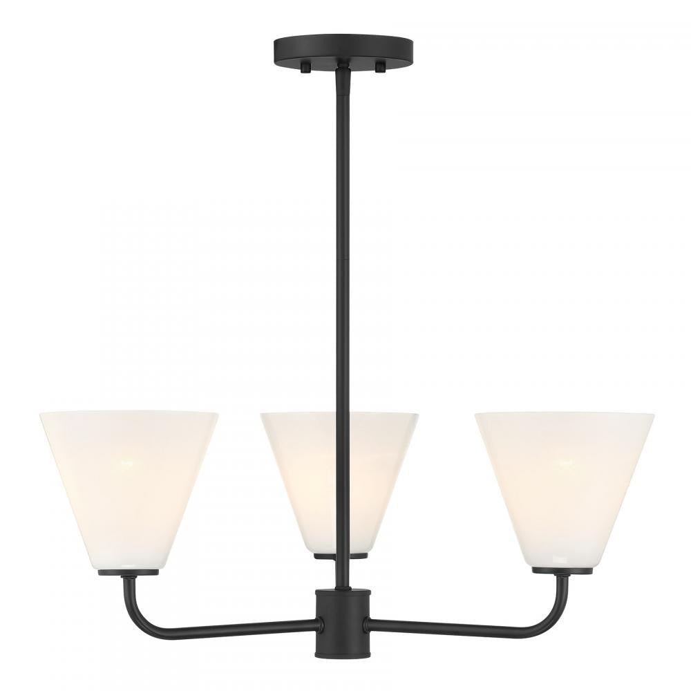 Savoy House Blair 3-Light Chandelier Matte Black