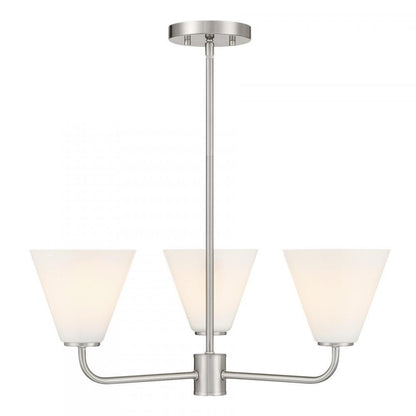 Savoy House Blair 3-Light Chandelier Satin Nickel