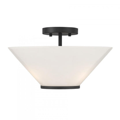 Savoy House Blair 3-Light Convertible Semi-Flush or Pendant Matte Black