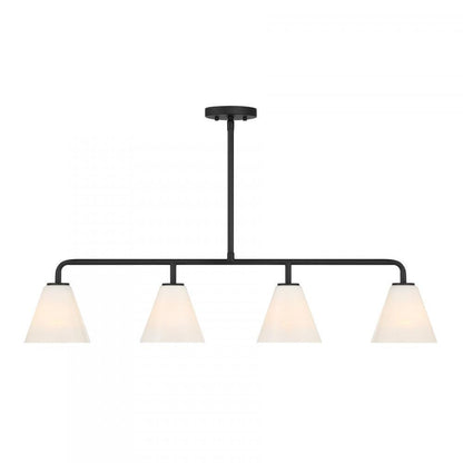 Savoy House Blair 4-Light Linear Chandelier Matte Black