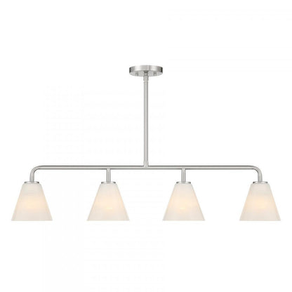 Savoy House Blair 4-Light Linear Chandelier Satin Nickel