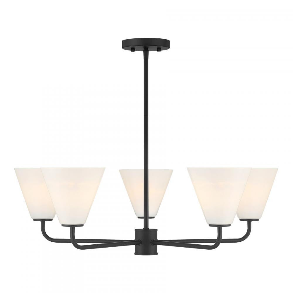 Savoy House Blair 5-Light Chandelier Matte Black
