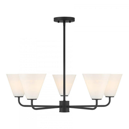 Savoy House Blair 5-Light Chandelier Matte Black