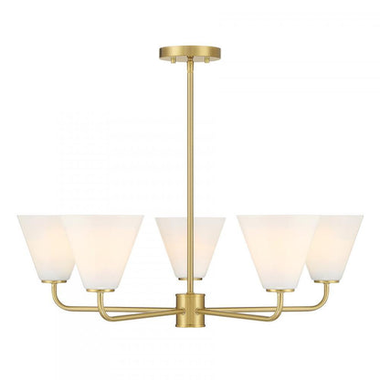 Savoy House Blair 5-Light Chandelier Warm Brass