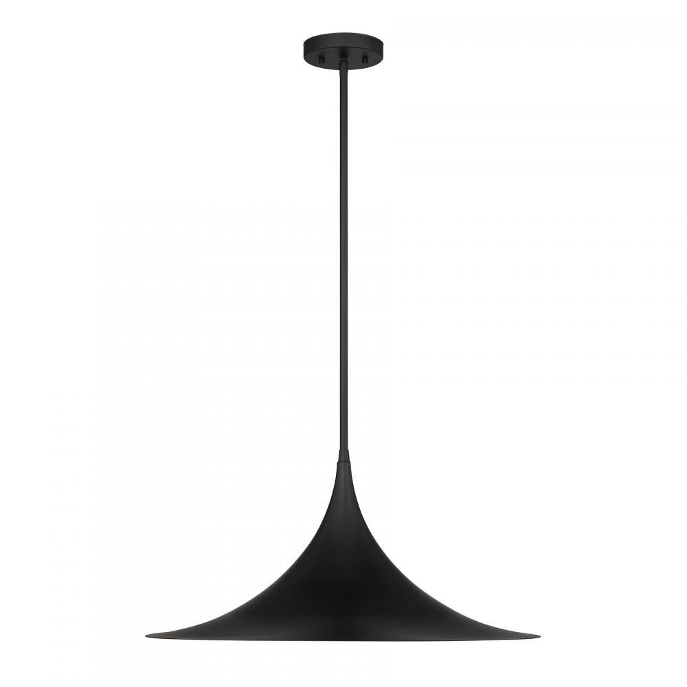 Savoy House Bowdin 1-Light Pendant in Matte Black, Savoy House 7-7639-1-89 ALXLP