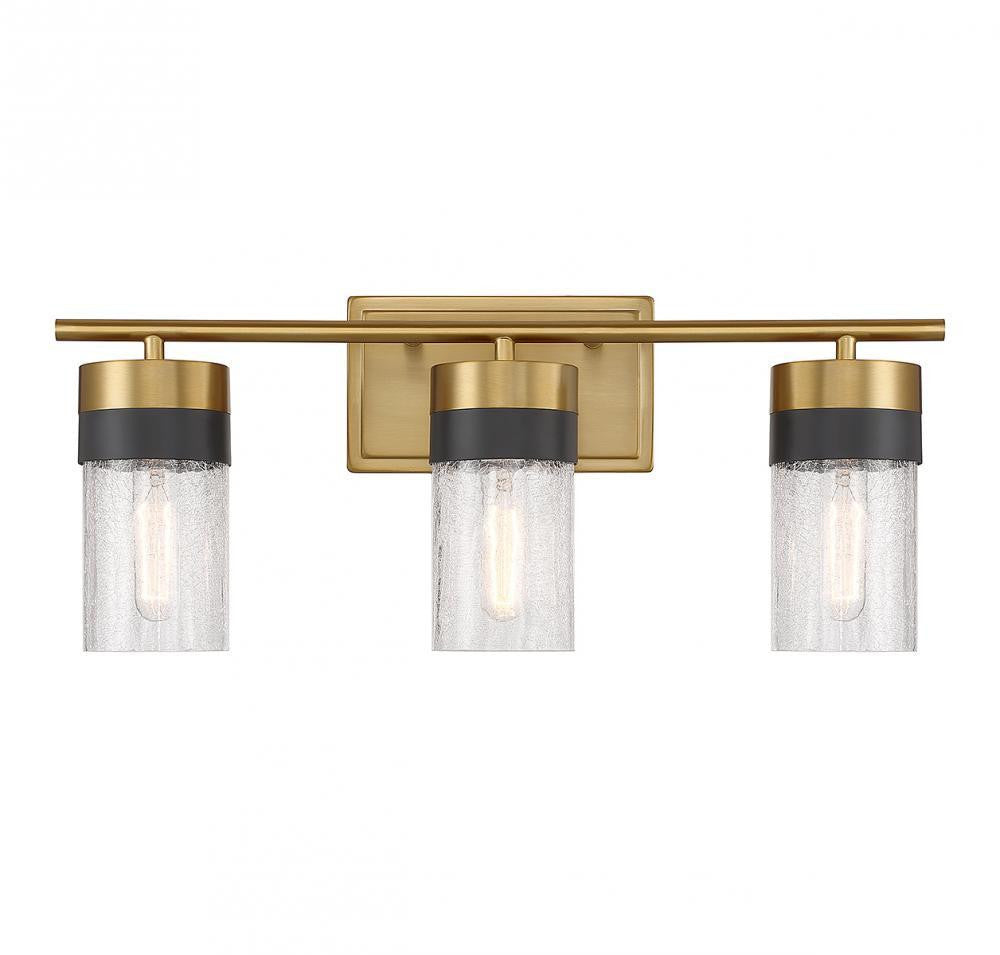 Savoy House Brickell 3-Light Bath Vanity Warm Brass