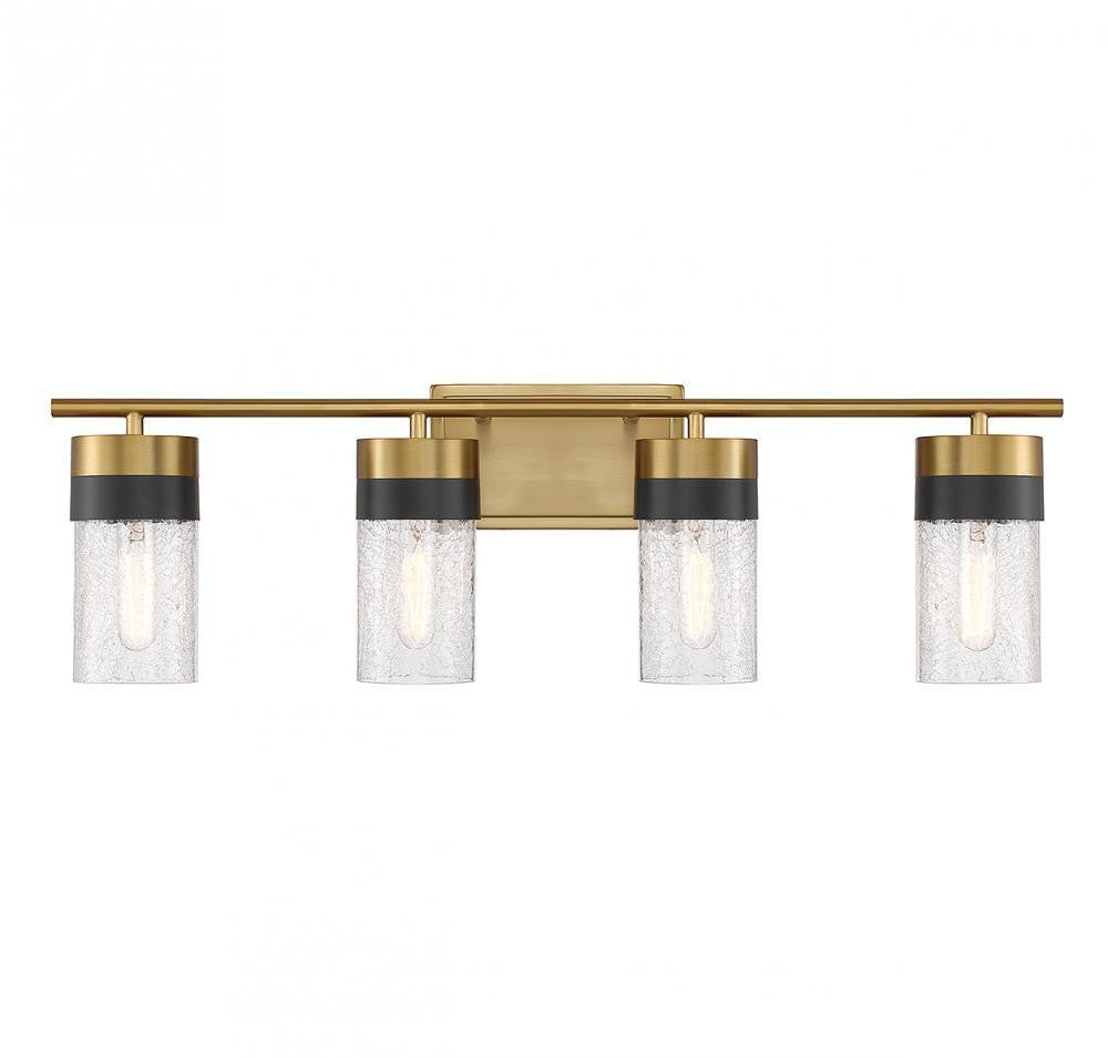 Savoy House Brickell 4-Light Bath Vanity Warm Brass