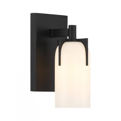 Savoy House Caldwell 1-Light Bathroom Vanity Light in Matte Black, Savoy House 9-4128-1-BK ALYK2