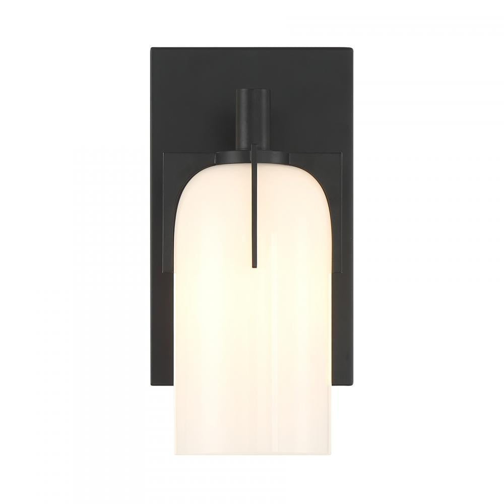Savoy House Caldwell 1-Light Bathroom Vanity Light in Matte Black, Savoy House 9-4128-1-BK ALYK2