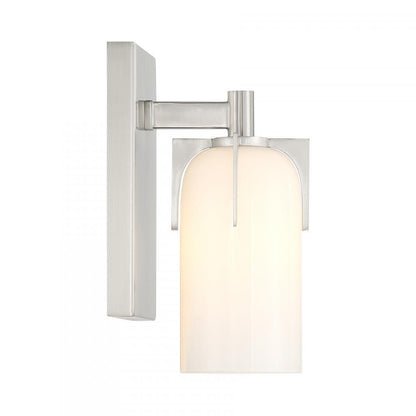 Savoy House Caldwell 1-Light Bathroom Vanity Light in Satin Nickel, Savoy House 9-4128-1-SN ALYK3