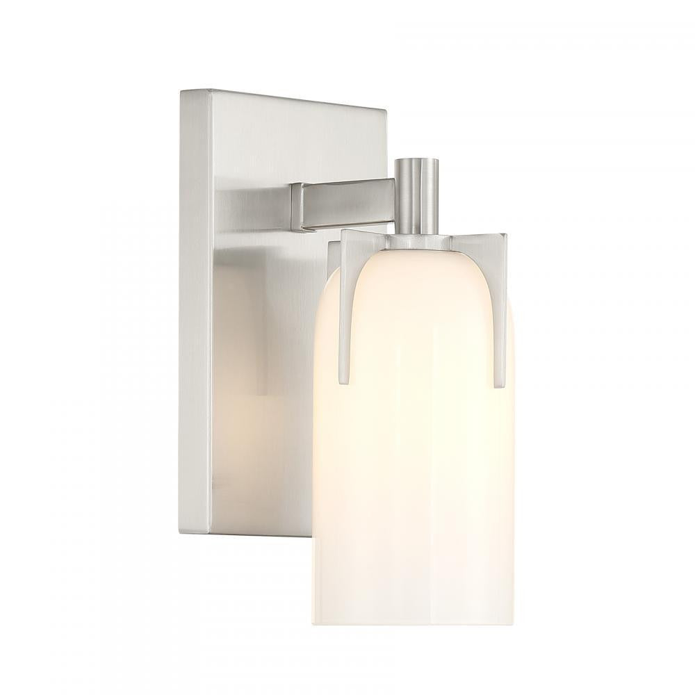 Savoy House Caldwell 1-Light Bathroom Vanity Light in Satin Nickel, Savoy House 9-4128-1-SN ALYK3