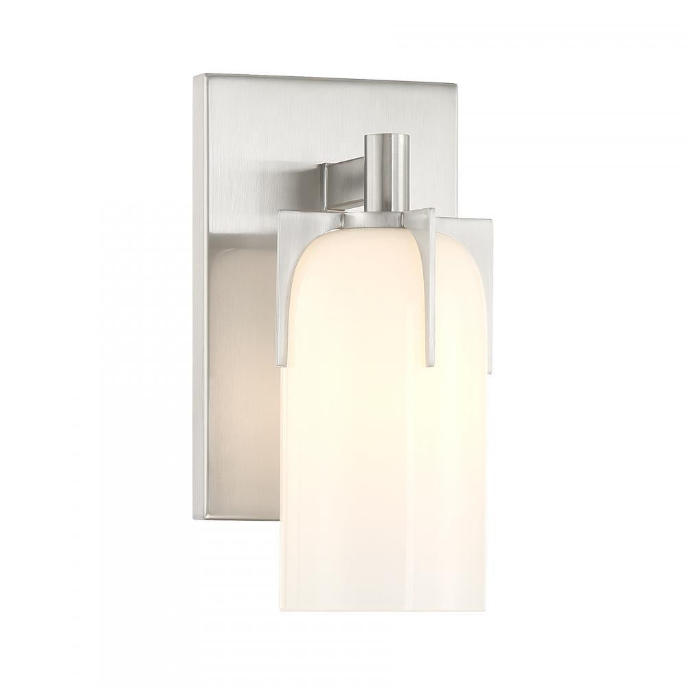 Savoy House Caldwell 1-Light Bathroom Vanity Light in Satin Nickel, Savoy House 9-4128-1-SN ALYK3