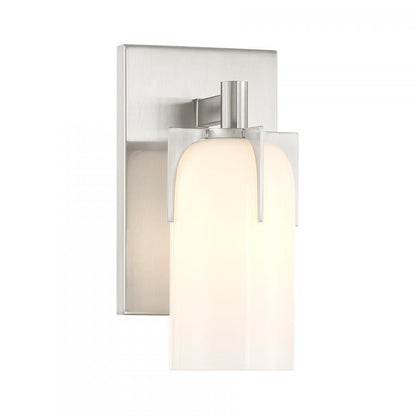 Savoy House Caldwell 1-Light Bathroom Vanity Light in Satin Nickel, Savoy House 9-4128-1-SN ALYK3