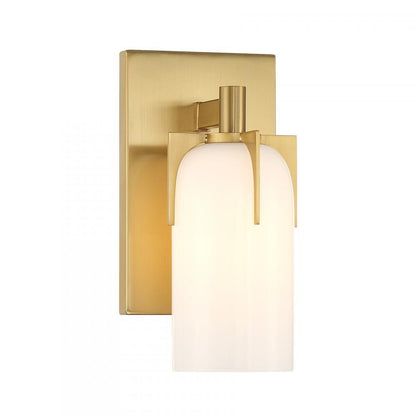Savoy House Caldwell 1-Light Bathroom Vanity Light Satin Nickel