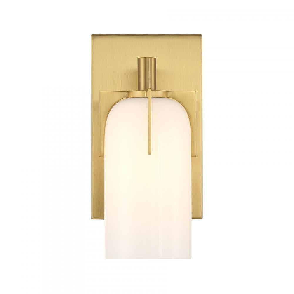 Savoy House Caldwell 1-Light Bathroom Vanity Light Warm Brass