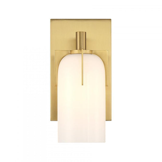 Savoy House Caldwell 1-Light Bathroom Vanity Light Warm Brass