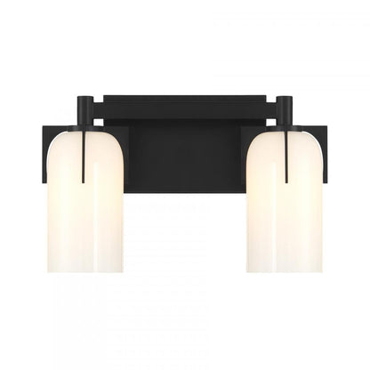 Savoy House Caldwell 2-Light Bathroom Vanity Light in Matte Black, Savoy House 8-4128-2-BK ALXMP