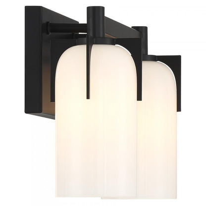 Savoy House Caldwell 2-Light Bathroom Vanity Light in Matte Black, Savoy House 8-4128-2-BK ALXMP