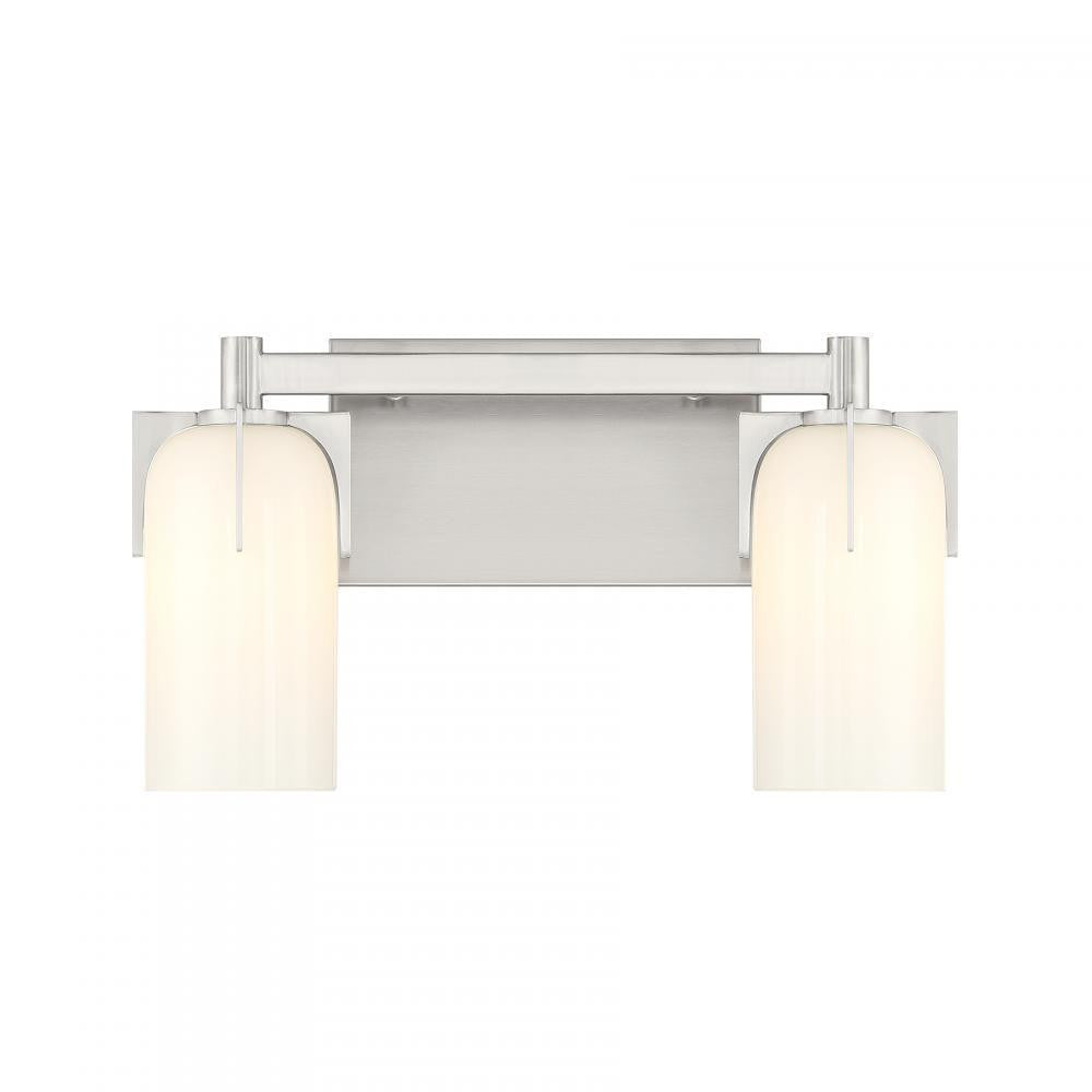 Savoy House Caldwell 2-Light Bathroom Vanity Light in Satin Nickel, Savoy House 8-4128-2-SN ALXMQ