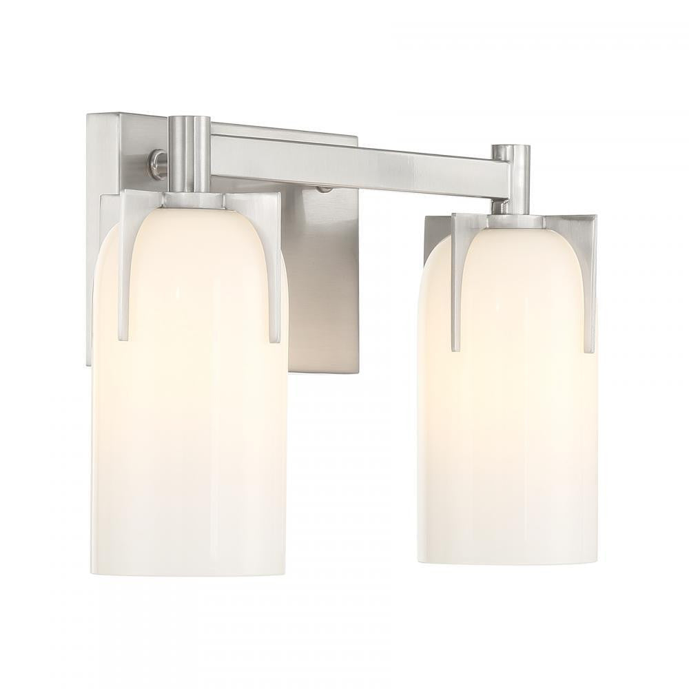 Savoy House Caldwell 2-Light Bathroom Vanity Light in Satin Nickel, Savoy House 8-4128-2-SN ALXMQ