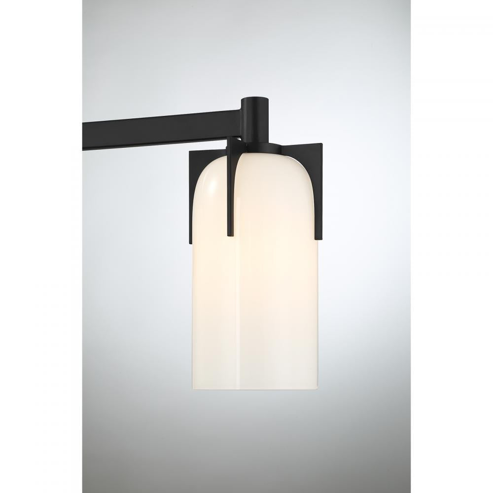 Savoy House Caldwell 3-Light Bathroom Vanity Light in Matte Black, Savoy House 8-4128-3-BK ALXMT