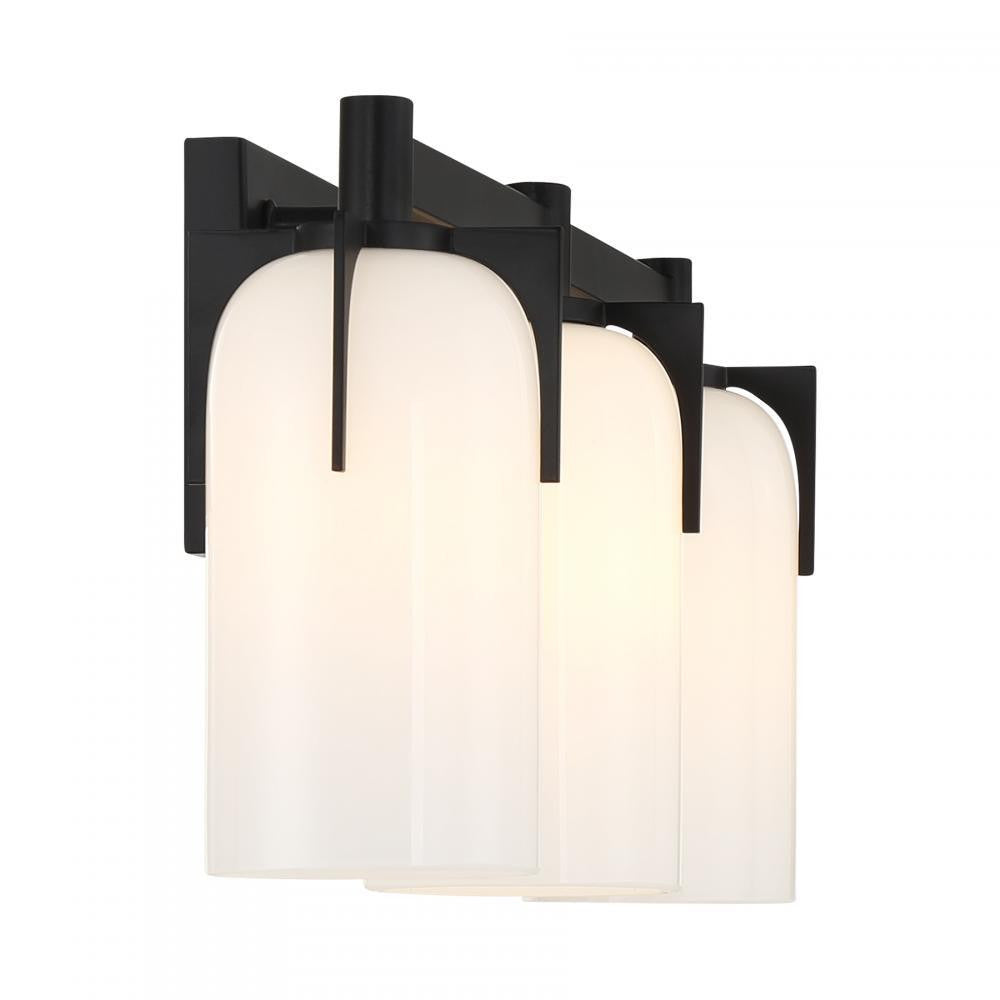 Savoy House Caldwell 3-Light Bathroom Vanity Light in Matte Black, Savoy House 8-4128-3-BK ALXMT