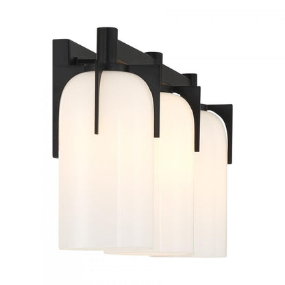 Savoy House Caldwell 3-Light Bathroom Vanity Light in Matte Black, Savoy House 8-4128-3-BK ALXMT