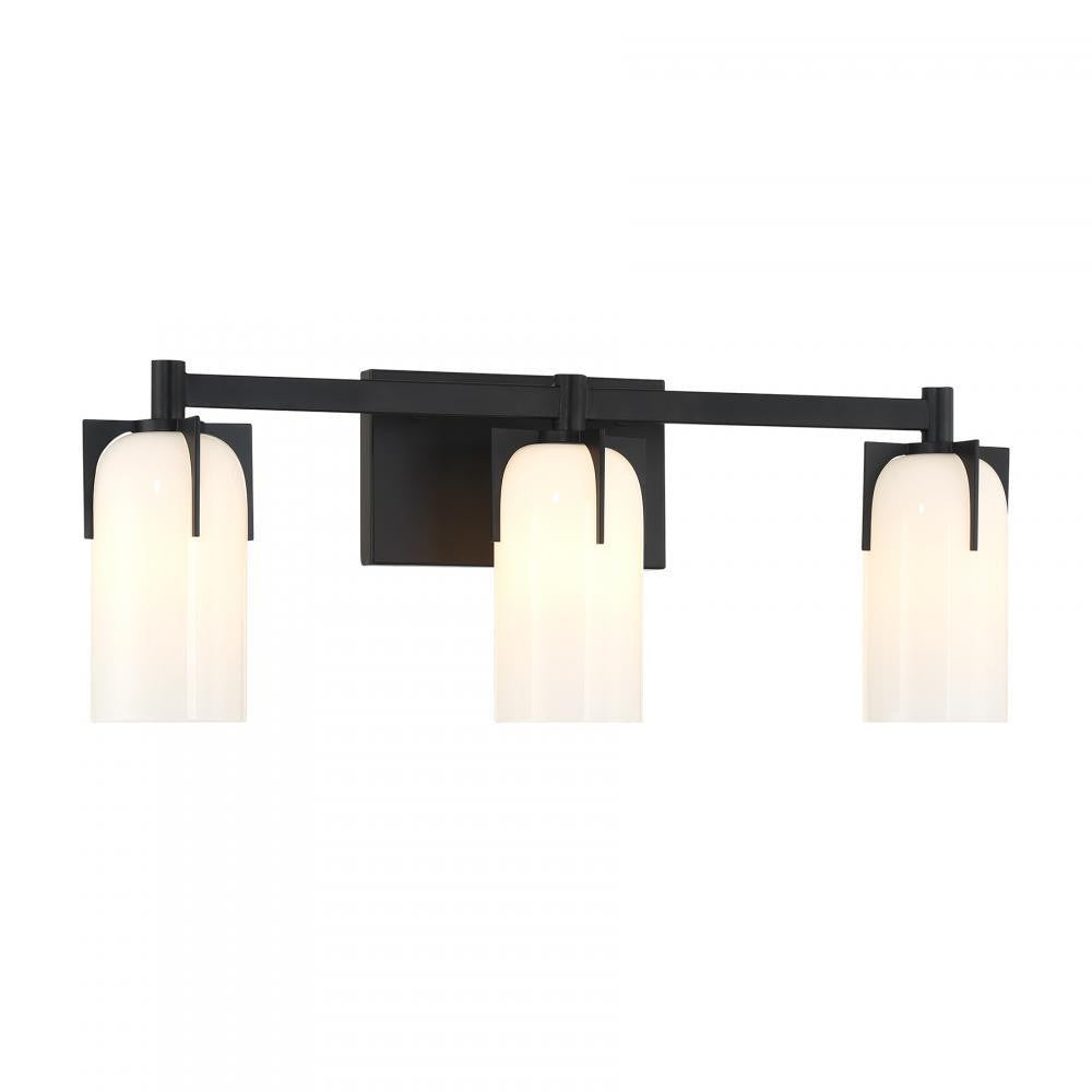 Savoy House Caldwell 3-Light Bathroom Vanity Light in Matte Black, Savoy House 8-4128-3-BK ALXMT