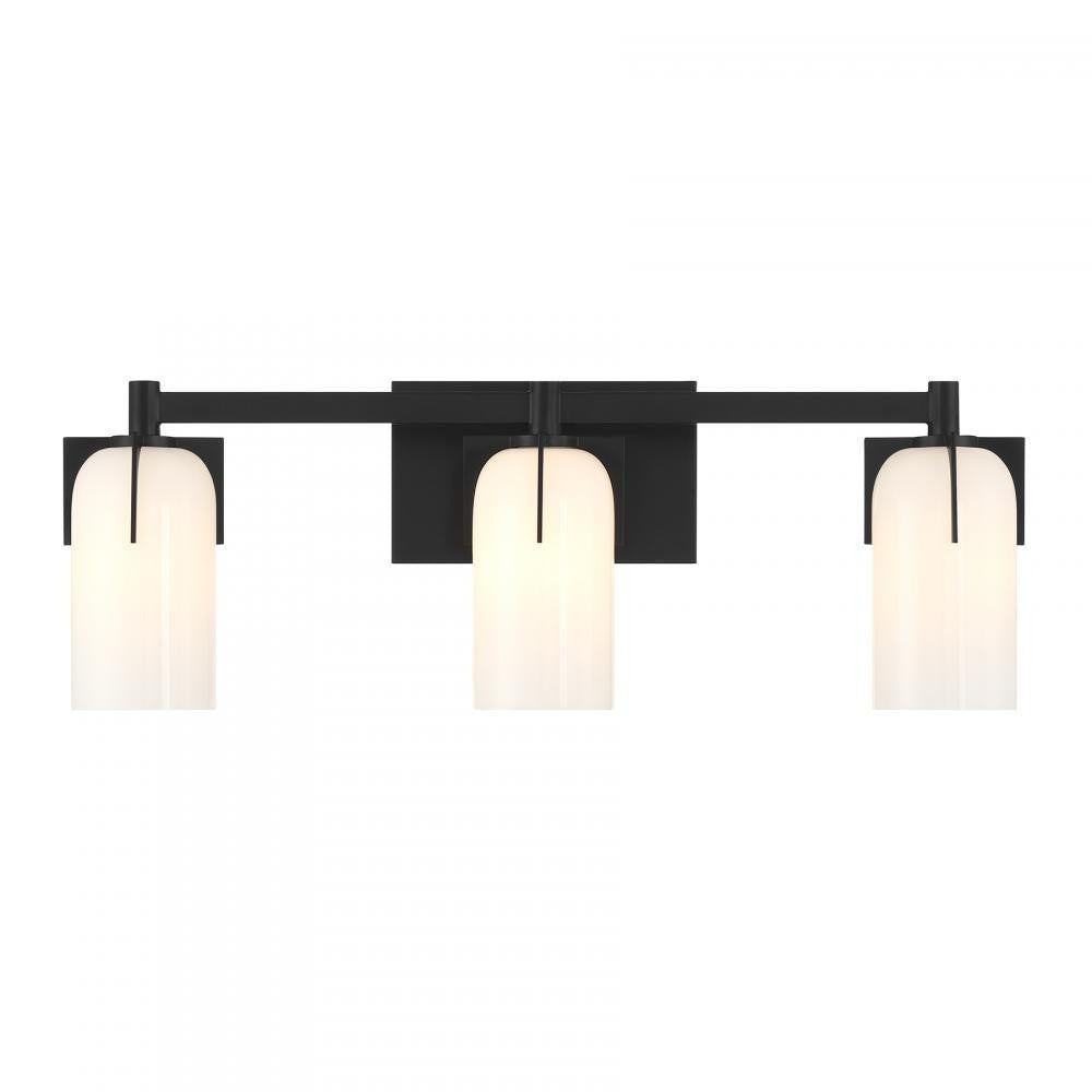 Savoy House Caldwell 3-Light Bathroom Vanity Light in Matte Black, Savoy House 8-4128-3-BK ALXMT