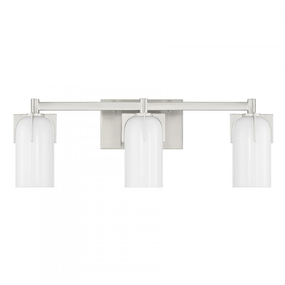 Savoy House Caldwell 3-Light Bathroom Vanity Light in Satin Nickel, Savoy House 8-4128-3-SN ALXMU
