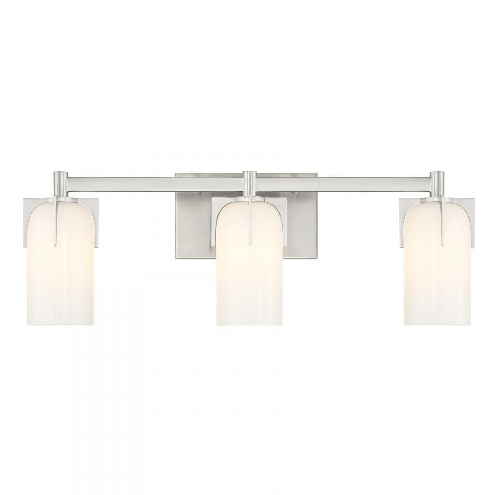 Savoy House Caldwell 3-Light Bathroom Vanity Light in Satin Nickel, Savoy House 8-4128-3-SN ALXMU