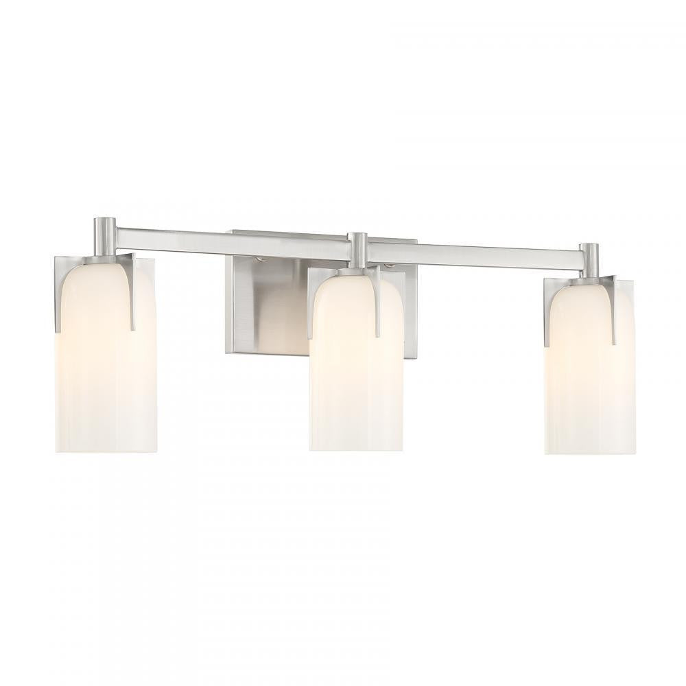 Savoy House Caldwell 3-Light Bathroom Vanity Light in Satin Nickel, Savoy House 8-4128-3-SN ALXMU