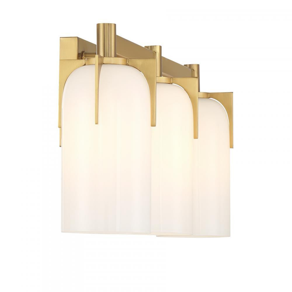 Savoy House Caldwell 3-Light Bathroom Vanity Light Satin Nickel