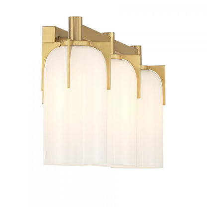 Savoy House Caldwell 3-Light Bathroom Vanity Light Satin Nickel