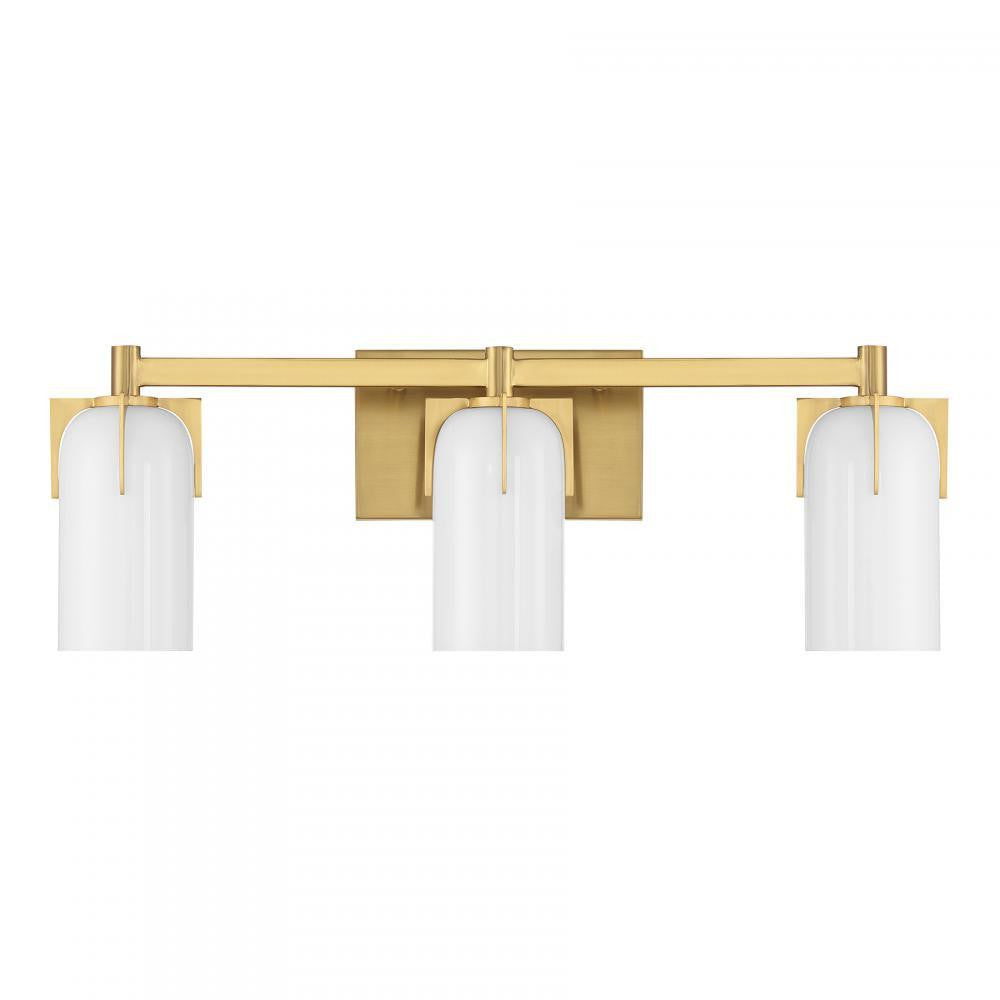 Savoy House Caldwell 3-Light Bathroom Vanity Light Warm Brass