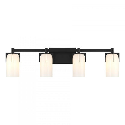 Savoy House Caldwell 4-Light Bathroom Vanity Light in Matte Black, Savoy House 8-4128-4-BK ALYJ0