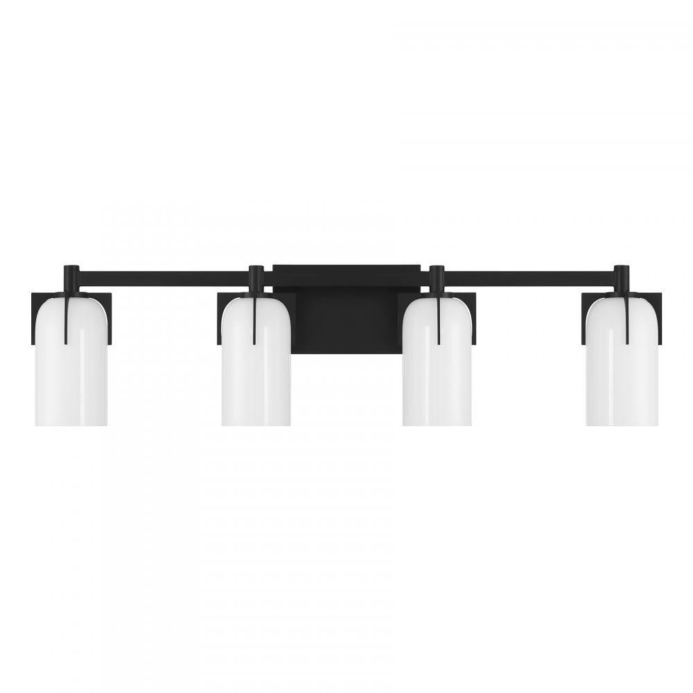 Savoy House Caldwell 4-Light Bathroom Vanity Light in Matte Black, Savoy House 8-4128-4-BK ALYJ0