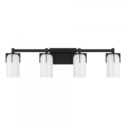 Savoy House Caldwell 4-Light Bathroom Vanity Light in Matte Black, Savoy House 8-4128-4-BK ALYJ0