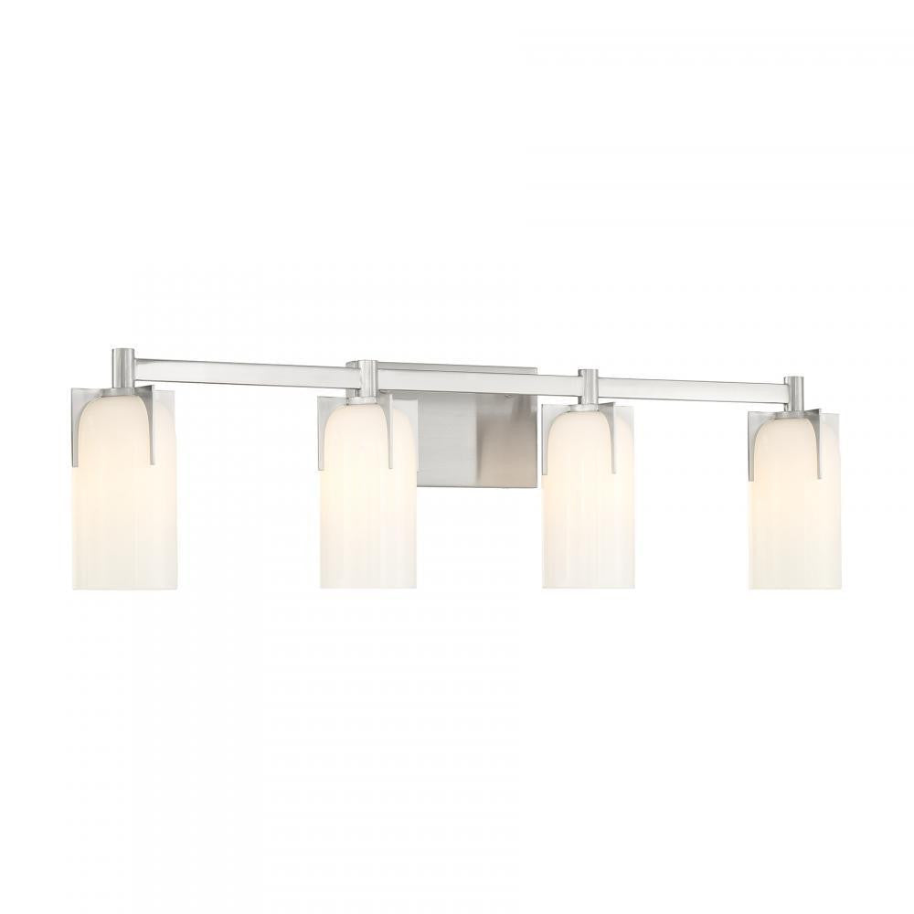 Savoy House Caldwell 4-Light Bathroom Vanity Light in Satin Nickel, Savoy House 8-4128-4-SN ALYJ1