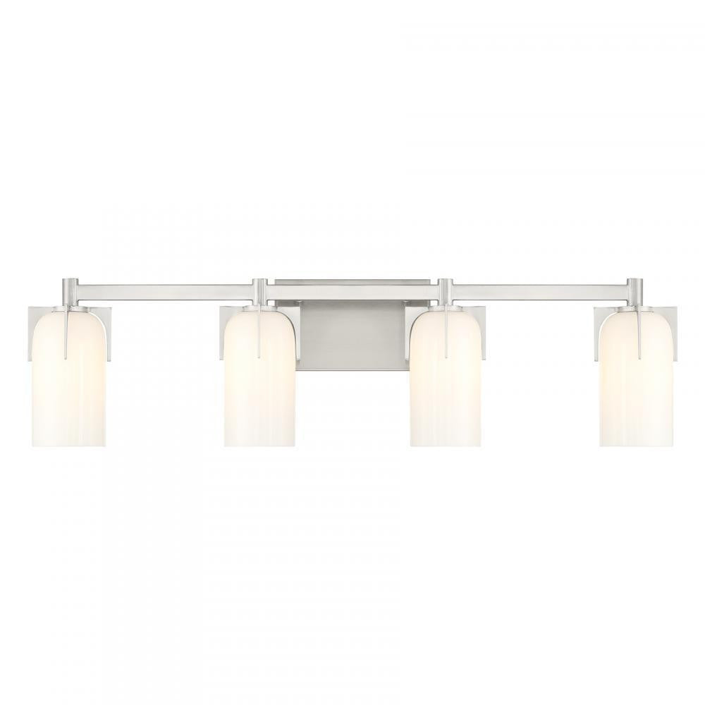 Savoy House Caldwell 4-Light Bathroom Vanity Light in Satin Nickel, Savoy House 8-4128-4-SN ALYJ1